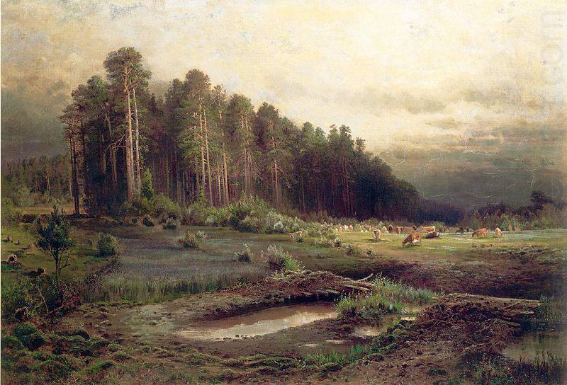 Oil on canvas painting entitled, Alexei Savrasov
